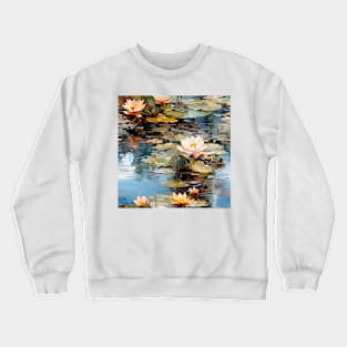 Monet Style Water Lilies 8 Crewneck Sweatshirt